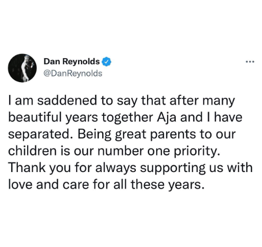 Is Imagine Dragons Dan Reynolds Dating Julianne Hough After Divorce From Wife Aja Volkman?