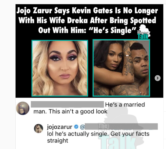 Is Kevin Gates Dating Jojo Zarur After Divorce From Wife Dreka?