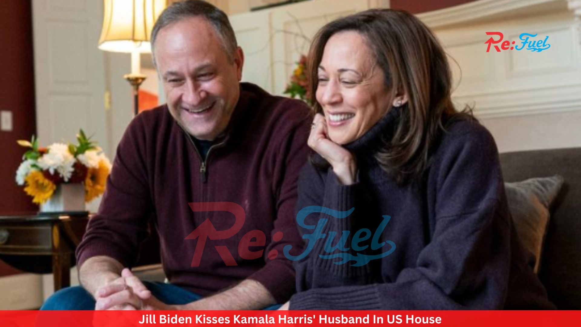 Jill Biden Kisses Kamala Harris' Husband In US House